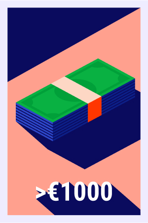 Make deposits over €1,000